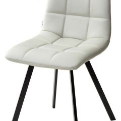 Стул CHILLI SQUARE HK017-03 светло-серый, PU/ черный каркас М-City в Озерске - ozersk.mebel24.online | фото