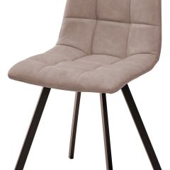 Стул CHILLI SQUARE RU-09 серо-бежевый винтаж, PU / черный каркас М-City в Озерске - ozersk.mebel24.online | фото