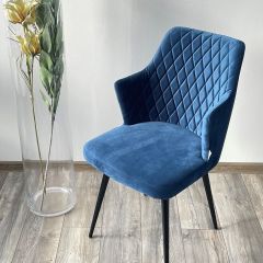 Стул HERMAN 360 град. СИНИЙ #29, велюр / черный каркас М-City в Озерске - ozersk.mebel24.online | фото