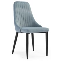 Стул на металлокаркасе Kora light blue / black в Озерске - ozersk.mebel24.online | фото