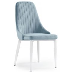 Стул на металлокаркасе Kora light blue / white в Озерске - ozersk.mebel24.online | фото