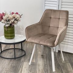 Стул MAVERICK 360 град. поворот. BLUVEL-40 BEIGE/ белый каркас, М-City в Озерске - ozersk.mebel24.online | фото 2