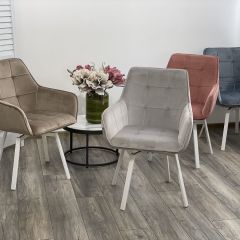 Стул MAVERICK 360 град. поворот. BLUVEL-40 BEIGE/ белый каркас, М-City в Озерске - ozersk.mebel24.online | фото 3