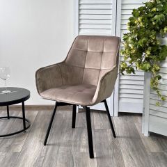 Стул MAVERICK 360 град. поворот. BLUVEL-40 BEIGE/ черный каркас, М-City в Озерске - ozersk.mebel24.online | фото 5