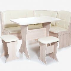 ОРХИДЕЯ Уголок кухонный (кожзам-Борнео крем) ясень в Озерске - ozersk.mebel24.online | фото 2