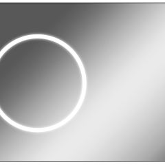 Зеркало Eclipse 100 black с подсветкой Sansa (SE1032Z) в Озерске - ozersk.mebel24.online | фото