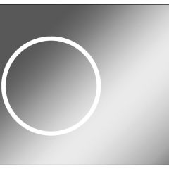 Зеркало Eclipse 90 black с подсветкой Sansa (SE1031Z) в Озерске - ozersk.mebel24.online | фото