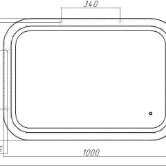 Зеркало Elis 100 white с подсветкой Sansa (SEe1045Z) в Озерске - ozersk.mebel24.online | фото 7