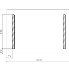 Зеркало Good Light 2-100 с подсветкой Домино (GL7016Z) в Озерске - ozersk.mebel24.online | фото 3