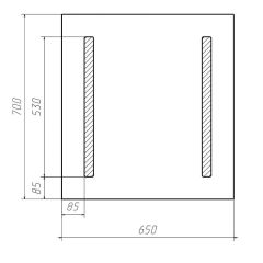 Зеркало Good Light 2-65 с подсветкой Домино (GL7011Z) в Озерске - ozersk.mebel24.online | фото 6