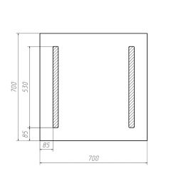 Зеркало Good Light 2-70 с подсветкой Домино (GL7012Z) в Озерске - ozersk.mebel24.online | фото 6