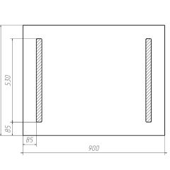 Зеркало Good Light 2-90 с подсветкой Домино (GL7015Z) в Озерске - ozersk.mebel24.online | фото 6