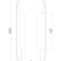 Зеркало Кито 1000х400 с подсветкой Домино (GL7047Z) в Озерске - ozersk.mebel24.online | фото 2