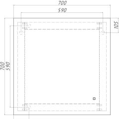 Зеркало Минск 700х700 с подсветкой Домино (GL7039Z) в Озерске - ozersk.mebel24.online | фото 8