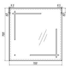 Зеркало Ray 70 black с подсветкой Sansa (SR1038Z) в Озерске - ozersk.mebel24.online | фото 6