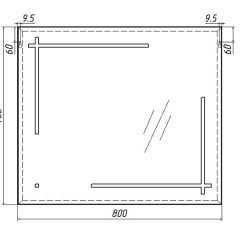 Зеркало Ray 80 black с подсветкой Sansa (SR1037Z) в Озерске - ozersk.mebel24.online | фото 7