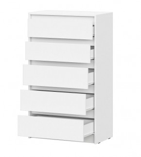АЙДЕН КМ06-700 Комод 5 ящиков (белый) в Озерске - ozersk.mebel24.online | фото 2