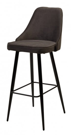 Барный стул NEPAL-BAR ГРАФИТ #14, велюр/ черный каркас (H=78cm) М-City в Озерске - ozersk.mebel24.online | фото 4