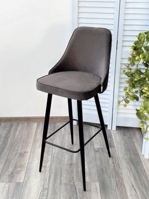 Барный стул NEPAL-BAR ГРАФИТ #14, велюр/ черный каркас (H=78cm) М-City в Озерске - ozersk.mebel24.online | фото 5
