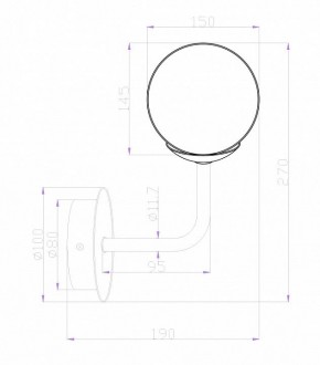 Бра Maytoni Erich MOD221-WL-01-G в Озерске - ozersk.mebel24.online | фото 2