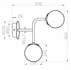 Бра Maytoni Erich MOD221-WL-02-G в Озерске - ozersk.mebel24.online | фото 3