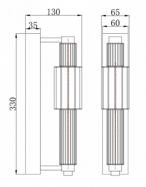 Бра Maytoni Verticale MOD308WL-L9CG3K в Озерске - ozersk.mebel24.online | фото 3