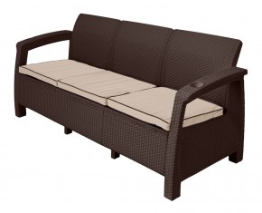 Диван Yalta Premium Sofa 3 Set (Ялта) шоколадный (+подушки под спину) в Озерске - ozersk.mebel24.online | фото
