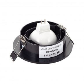 DK3020-BK Встраиваемый светильник, IP 20, 10 Вт, GU5.3, LED, черный, пластик в Озерске - ozersk.mebel24.online | фото 3