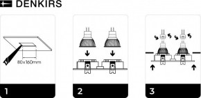 DK3022-WH Встраиваемый светильник, IP 20, 10 Вт, GU5.3, LED, белый, пластик в Озерске - ozersk.mebel24.online | фото 6