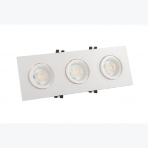DK3023-WH Встраиваемый светильник, IP 20, 10 Вт, GU5.3, LED, белый, пластик в Озерске - ozersk.mebel24.online | фото 2