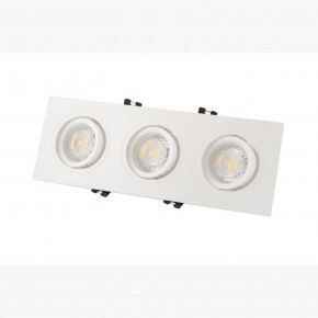 DK3023-WH Встраиваемый светильник, IP 20, 10 Вт, GU5.3, LED, белый, пластик в Озерске - ozersk.mebel24.online | фото 3