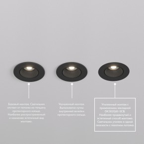 DK3061-BK+WH Встраиваемый светильник, IP 20, 10 Вт, GU5.3, LED, черный/белый, пластик в Озерске - ozersk.mebel24.online | фото 3