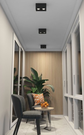 DK3085-BK+CH Светильник накладной IP 20, 10 Вт, GU5.3, LED, черный/хром, пластик в Озерске - ozersk.mebel24.online | фото 2