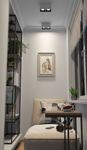 DK3085-WB+WH Светильник накладной IP 20, 10 Вт, GU5.3, LED, бело-черный/белый, пластик в Озерске - ozersk.mebel24.online | фото 2