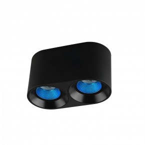 DK3096-BK+CY Светильник накладной IP 20, 10 Вт, GU5.3, LED, черный/голубой, пластик в Озерске - ozersk.mebel24.online | фото