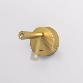 DK5072-SB Бра SHINE WALL со светодиодом, D104*H68, IP20, 3000К, 3W, RA?90, сатинированная латунь, алюминий в Озерске - ozersk.mebel24.online | фото 3