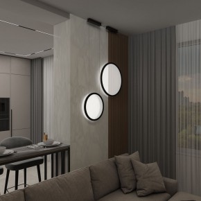 DK6604-BK Подвесной вертикальный светильник Veil со светодиодом H1500 d450 220V 36W 3000-6000K IP20 черный алюминий в Озерске - ozersk.mebel24.online | фото 9