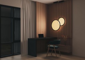 DK6606-BK Подвесной вертикальный светильник Veil со светодиодом H1700 d600 220V 48W 3000-6000K IP20 черный алюминий в Озерске - ozersk.mebel24.online | фото 5