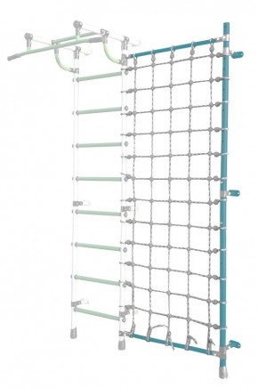 Дополнительная стойка к пристенному ДСК Pastel с сеткой для лазания, цв. бирюзовый в Озерске - ozersk.mebel24.online | фото