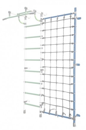 Дополнительная стойка к пристенному ДСК Pastel с сеткой для лазания, цв. голубой в Озерске - ozersk.mebel24.online | фото