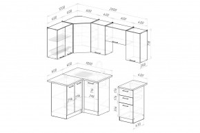 ДЮНА Кухонный гарнитур Оптима 5 (1200*2000 мм) в Озерске - ozersk.mebel24.online | фото 2