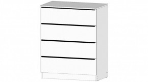 ЭЛЕГАНТ Комод 4 ящика (белый) в Озерске - ozersk.mebel24.online | фото