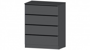 ЭЛЕГАНТ Комод 4 ящика (графит) в Озерске - ozersk.mebel24.online | фото