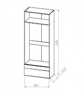 ГЕОМЕТРИЯ ГМТ.04 шкаф в Озерске - ozersk.mebel24.online | фото 2