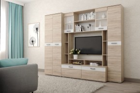 Гостиная Белла (Дуб Сонома/Белый глянец) в Озерске - ozersk.mebel24.online | фото