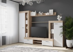 Гостиная Дельта (Сонома/Белый) в Озерске - ozersk.mebel24.online | фото 3