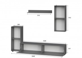 Гостиная МГС 10 (Графит) в Озерске - ozersk.mebel24.online | фото 2