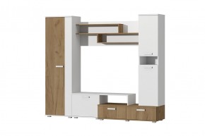 Гостиная Юна (Белый текстурный/Дуб крафт золотой) в Озерске - ozersk.mebel24.online | фото