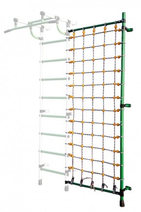 Дополнительная стойка к пристенному ДСК с сеткой для лазания, цв. зеленый в Озерске - ozersk.mebel24.online | фото