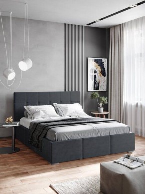 Интерьерная Кровать Рио 1.6 Ортопед на опорах Серый в Озерске - ozersk.mebel24.online | фото